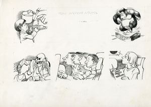 BOB CLARKE - MAD #235 HIDDEN COSTS: AIRLINES ORIG ART