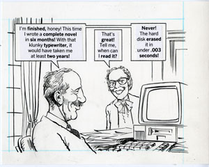 ANGELO TORRES - MAD #293 THE '80s: WORD PROCESSOR ART