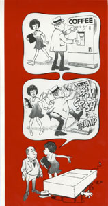 BOB CLARKE - MAD #190 COFFEE VENDING MACHINE ORIG ART