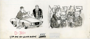 ANGELO TORRES - MAD #224 FOOTBALL COACHES ORIG ART