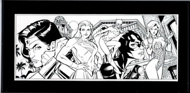 BRIAN STELFREEZE - SUPER GALS COFFEE MUG WRAPAROUND ART