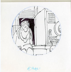 PAUL COKER - MAD #259 HALLEY'S COMET: TV SHOWS ORIG ART