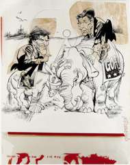 MORT DRUCKER -MAD #276 RONALD REAGAN/GARY HART ORIG ART