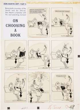 DON MARTIN - MAD #46 CHOOSING A BOOK 1-PG STORY ART '59