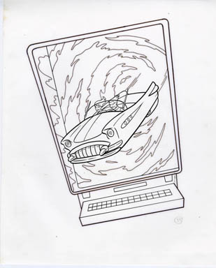 GILL FOX - TEENAGE MUTANT NINJA TURTLES: SPACE CAR ART