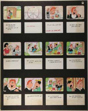 LITTLE LULU STORYBOARDS - HUNGRY CATCHER (2) ORIG ART