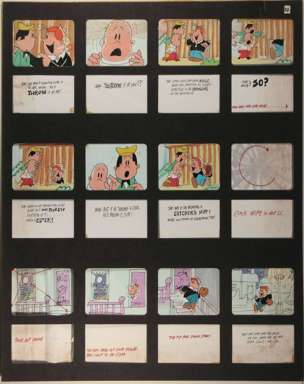 LITTLE LULU STORYBOARDS - HUNGRY CATCHER (3) ORIG ART