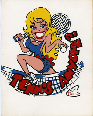 GEORGE BARRIS - SILKSCREEN PRINT: TENNIS ANYONE? SEXY