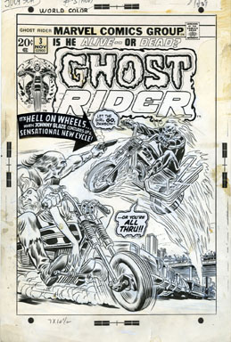 JOHN ROMITA SR. - GHOST RIDER #3 COVER ORIG ART (1973)