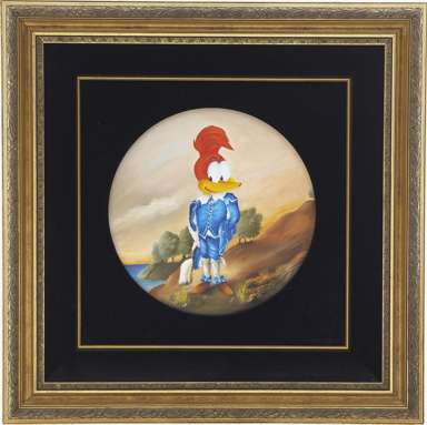 WALTER LANTZ - WOODY WOODPECKER BLUE BOY PAINTING ART