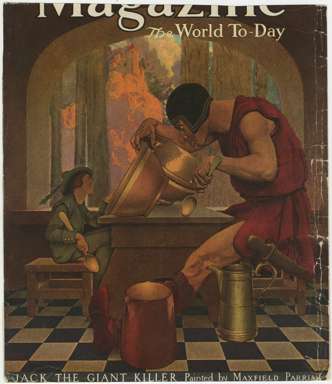 MAXFIELD PARRISH - JACK THE GIANT KILLER -HEARST'S 1912