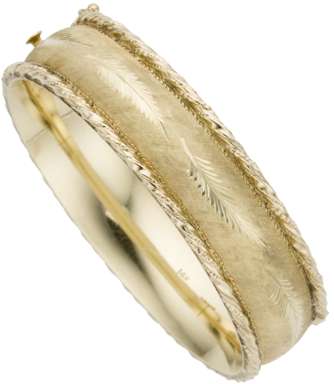 14K YELLOW GOLD HINGED BANGLE