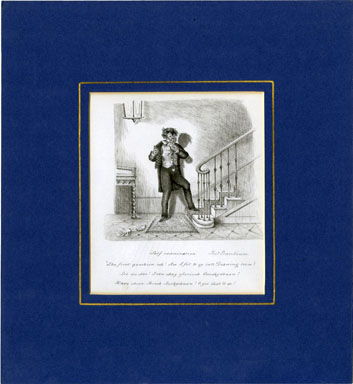 ENGLISH HUMOR ILLUSTRATION 1866 SELF-EXAMINATION /DRUNK