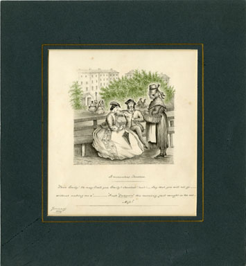 ENGLISH HUMOR ILLUSTRATION (1869) -A MOMENTOUS QUESTION