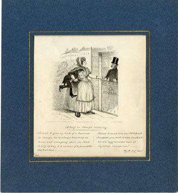 ENGLISH HUMOR ILLUSTRATION 1866 - WOLF/SHEEP'S CLOTHING