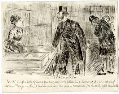 BRITISH PUNCH MAG. HUMOR ILLUSTRATION (1800s) ARTISTE