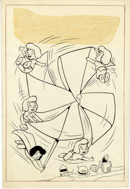 JASON COMIC ART STUDIOS -THE PIXIES COVER ORIG ART 1949