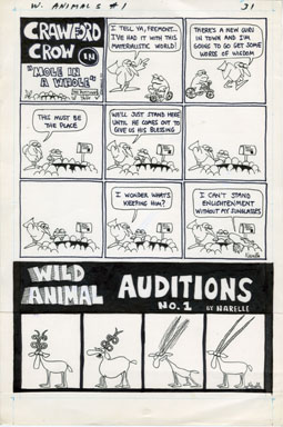 BRIAN NARELLE - WILD ANIMALS #1 Pg 31 ORIG ART CRAWFORD