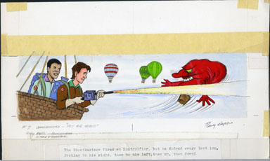 RUDY NAPPI - GHOSTBUSTERS HOT AIR HEROES PG 07 ORIG ART