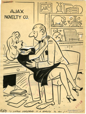 SNAPPY MAGAZINE -GIRLIE CARTOON (NOVELTY) ORIG ART 1958