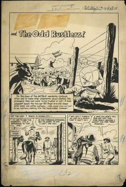 BILL BOYD WESTERN #8 PAGE 18 ORIGINAL ART OLD RUSTLERS