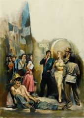 OUTSIDE THE CLUB - PAPERBACK COVER ORIGINAL ART