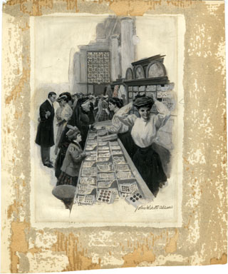 JOHN WOLCOTT ADAMS -SUCCESS MAGAZINE ILLO ORIG ART 1908