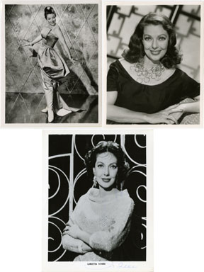 LORETTA YOUNG - 3 VINTAGE PUBLICITY STILLS (1958)