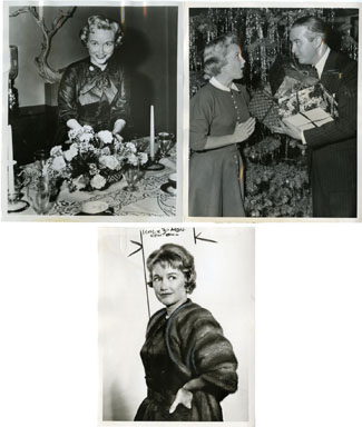 PHYLLIS AVERY / PERRY MASON - 3 VINTAGE PUB STILLS 1954