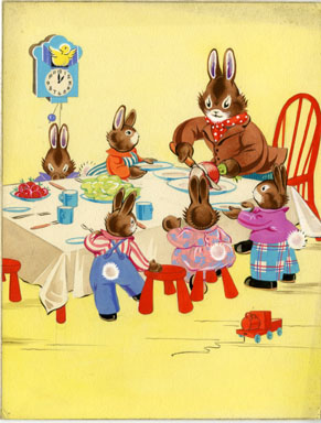 PEGGY RUSHTON - ROUND THE CLOCK PG 6 ORIG ART  DINNER