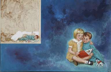 CHILDREN'S BOOK COVER ILLUSTRATION - BEDTIME BOOK