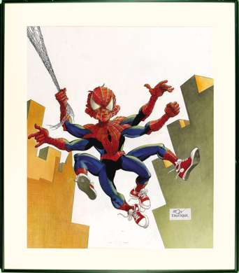 MORT DRUCKER - MAD #418 COVER ORIG ART SPIDER-MAN