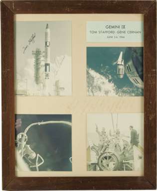 GEMINI IX - SIGNED PHOTO PRESENTATION STAFFORD / CERNAN
