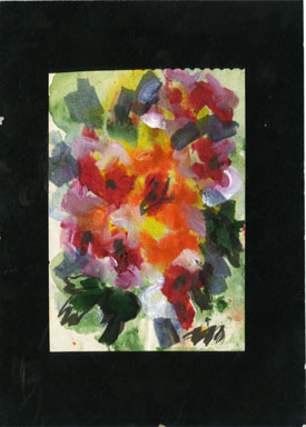 JOSEPHINE MAHAFFEY - ABSTRACT FLOWERS 2 ORIG ART WTRCLR