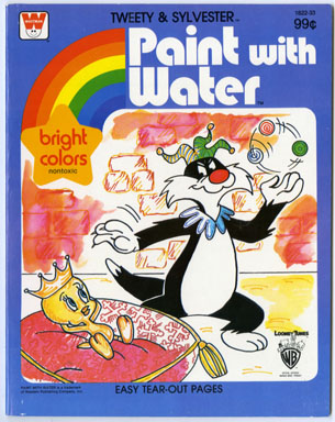 TWEETY & SYLVESTER - PAINT W/WATER BOOK (Whitman, 1982)