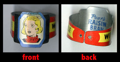 WINNIE WINKLE METAL RING - RAISIN BRAN CEREAL PREMIUM