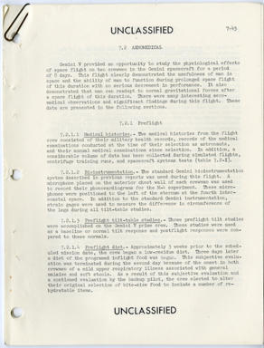 NASA - GEMINI V - AEROMEDICAL REPORT (1965)
