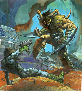 SIMON BISLEY - TYLER / MELTING POT ORIG PAINTED ART