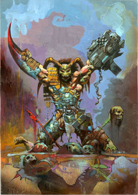 SIMON BISLEY - TYLER/MELTING POT COVER ORIG ART TRIUMPH
