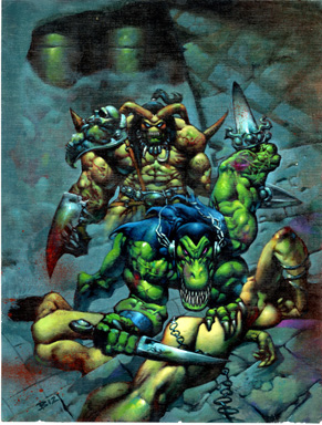 SIMON BISLEY - MELTING POT #1 COVER ORIG ART 1993 TYLER