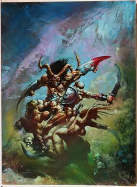 SIMON BISLEY - MELTING POT COVER ORIG ART (1994) TYLER
