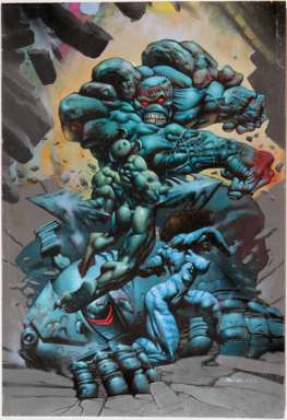SIMON BISLEY - THUMPING GUTS #1 COVER ORIGINAL ART 1993