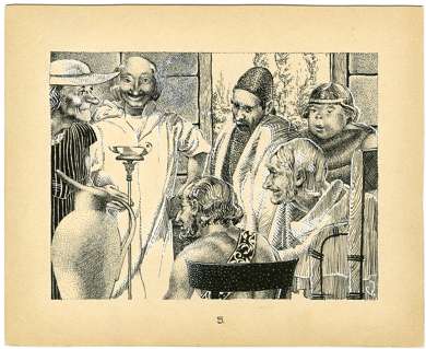 VIRGIL FINLAY - MIDSUMMER NIGHT'S DREAM pg 17 ILLO 1935