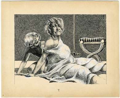VIRGIL FINLAY - MIDSUMMER NIGHT'S DREAM pg 23 ILLO 1935