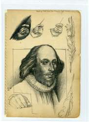 VIRGIL FINLAY - WILLIAM SHAKESPEARE PORTRAIT ORIG ART
