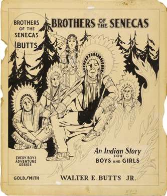 Orig COVER ART Brothers of SENECAS -Goldsmith Pub. 1935