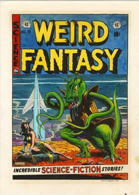 MARIE SEVERIN Orig HAND-COLORED PRINT WEIRD FANTASY #15