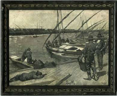 HENRY FRANCIS FARNY - Orig IVORY ENGRAVING - 1883