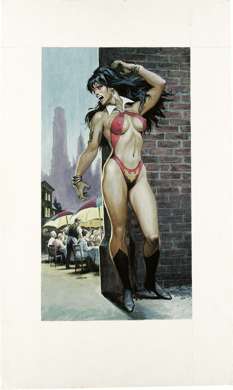 EARL NOREM - VAMPIRELLA GALLERY CARD #37 ORIGINAL ART