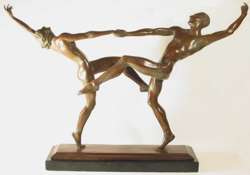 PAS DE DEUX  Bronze Statue - After HARRIET FRISHMUTH